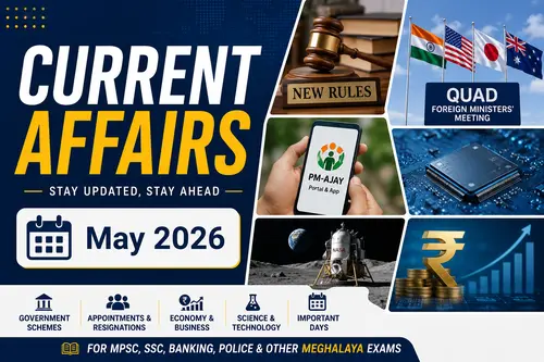 Current Affairs Meghalaya Jobs MPSC Competitive Exams