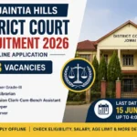 Meghalaya District Court Jowai Recruitment 2026: Apply Offline for Stenographer, LDC, and Other Posts