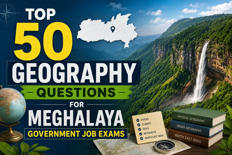 Top 50 Geography Questions for Meghalaya Government Job Exams