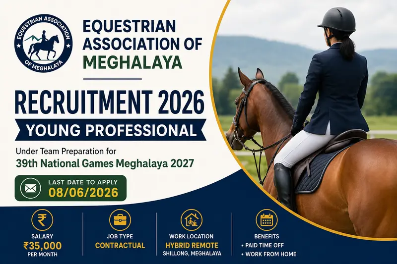 Equestrian Association of Meghalaya Recruitment 2026 for Young Professional Post