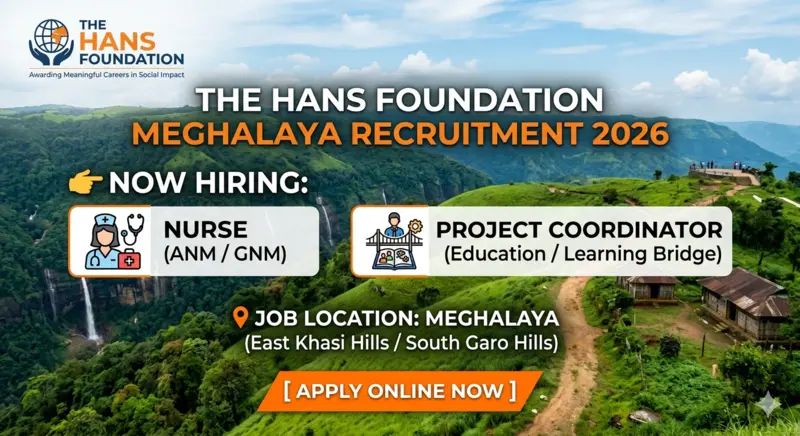 Hans Foundation Meghalaya Recruitment 2026