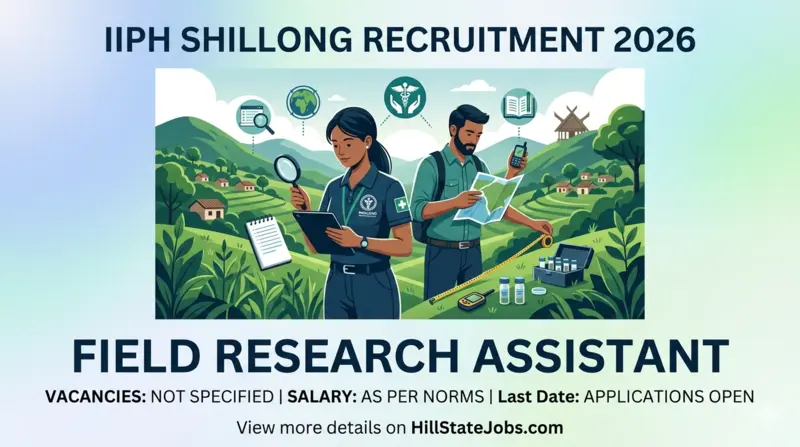 IIPHS Shillong Recruitment 2026 for Field Research Assistant Post