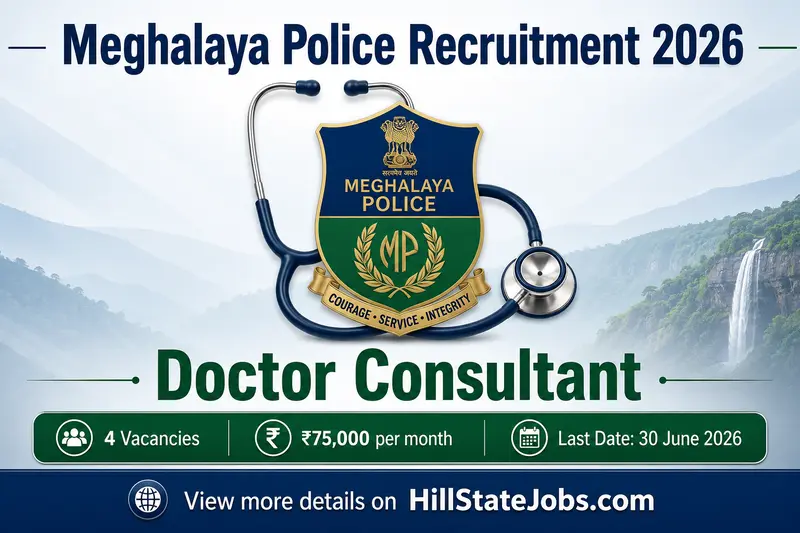 Meghalaya Police Recruitment 2026 4 Doctor Consultant Vacancies Apply by June 30