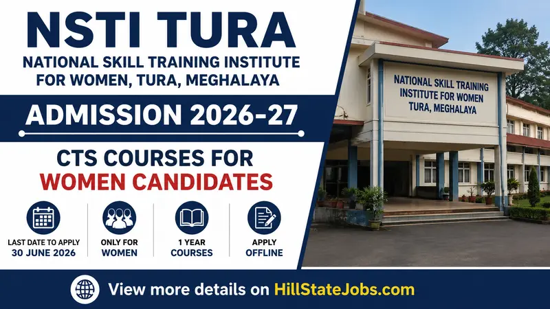 NSTI Tura Admission 2026-27 for Women Released Apply for CTS Trades